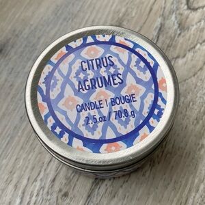 5/$10 Citrus Candle in Decorative Tin 2.5 oz